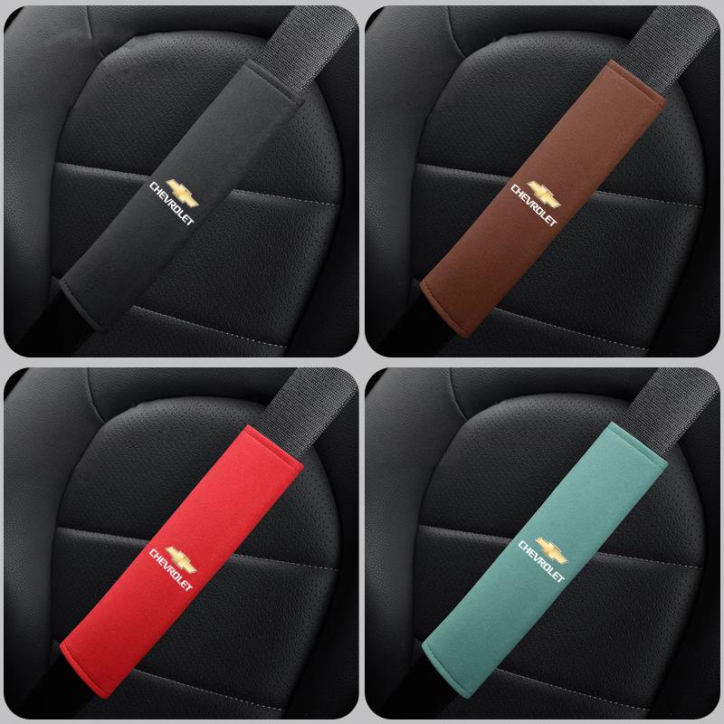 Suede Car Seat Belt Shoulder Cover Protection SeatBelt Pad For Chevrolet CRUZE Spark Captiva Tracker Epica Nubira u19 Malibu SS Volt