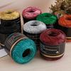 120m PET Versatile Gold Silver Flexible Metallic Thread Sparkling Hand-Woven Lustrous 2mm Durable Shiny Yarn Craft-Grade