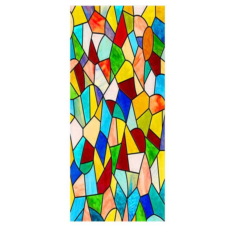 Витражная пленка для окон, непрозрачная матовая защита конфиденциальности, многоразовое съемное покрытие для церковного окна для домашнего декора