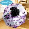 Custom Name Umbrella Floral Princess Umbrella 8-Frame for Travel, Camping, Casual Lightweight Portable, Essential for Family Gifts