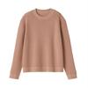 MUJI моющийся вафельный трикотажный свитер с круглым вырезом BA1Q3A5S розовый S женский женский женский