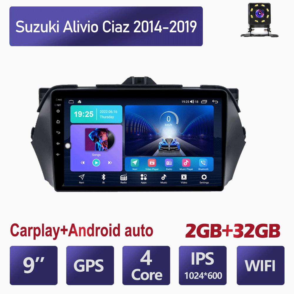 Автомобильное радио стерео для Suzuki Alivio Ciaz 2014-2019 9 дюймов 2 Din Android Auto Carplay навигация GPS автомобильный мультимедийный плеер