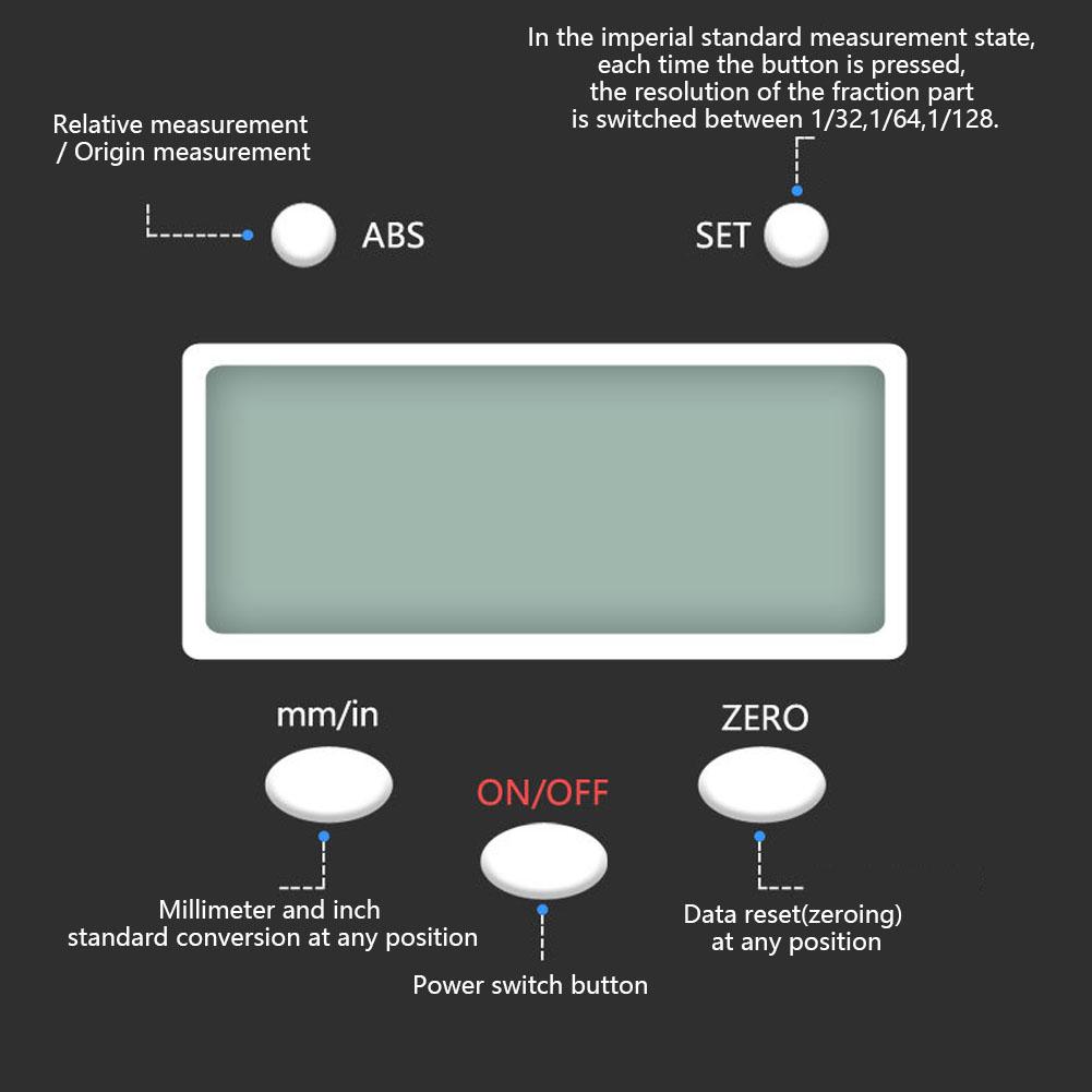 Digital Readout Kit Accurate Remote LCD Display Strong Anti Interference Convenient Battery Replacement Magnet Design for Woodworking Metalworking (wi