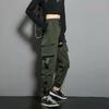 Брюки-карго Danmo, женские уличные брюки в стиле хип-хоп, брюки для бега, повседневные брюки-шаровары до щиколотки, брюки с эластичной резинкой на талии, большие размеры