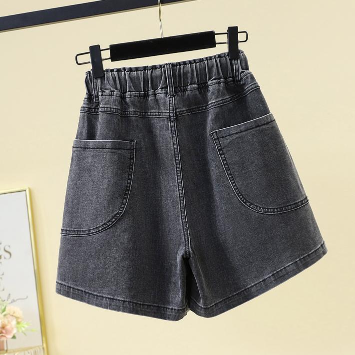 Dimanaf Jeans Plus Size Summer Shorts Jeans Women Basic Pants Loose Casual Female Thin Blue Trousers Pants 5XL