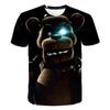 2023 Year Summer New Horror Style Five Night Freddy 3D Print Kids Short Sleeve Tops Girls Fashion Casual T Shirts 4-14 Year