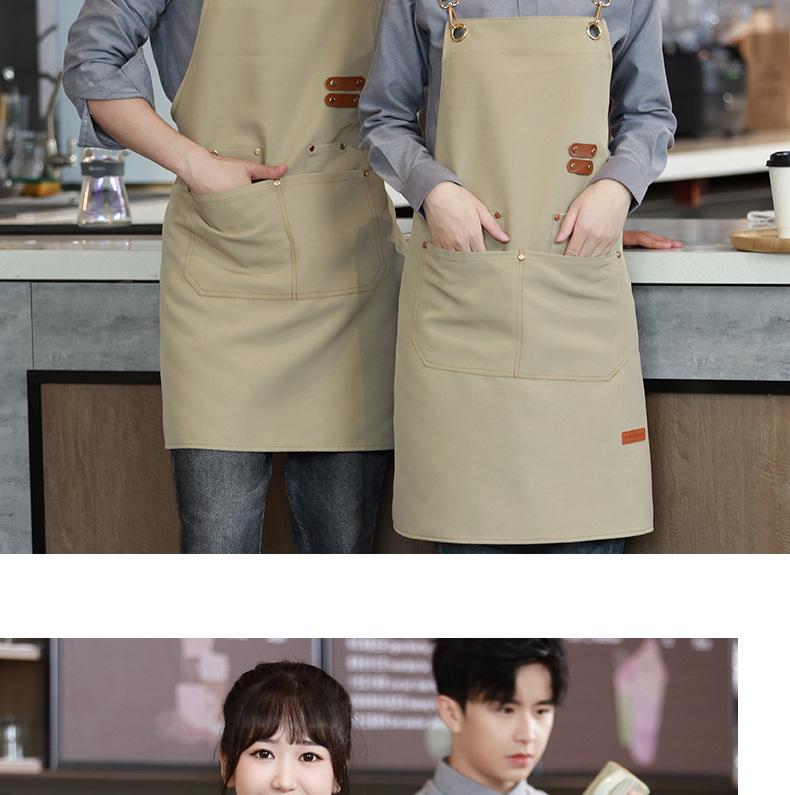 New Canvas Waterproof Oilproof Printed Apron for Kitchen, Studio, or Advertising with Logo