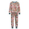 Matching Family Christmas Print Flannel Homewear Set Long-Sleeve Top And Pants