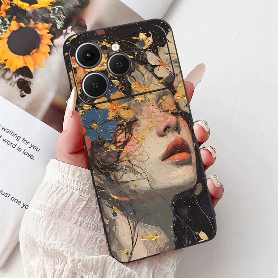 Для Tecno Spark 40 Spark40 C Чехол для телефона ТПУ Оболочка Роскошный Расписной Мягкий Силикон Чехол Для Tecno Spark40C Spark 40C Задняя крышка