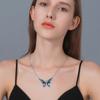 Летнее ожерелье с подвеской в ​​виде бабочки для женщин, нишевый дизайн, ювелирные изделия с животными, модные аксессуары в европейском и американском стиле
