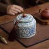 Керамическая банка для чайных листьев, сине-белый фарфор, банка для конфет, бытовой контейнер для хранения кофе, сахара, продуктов, домашний декор, чайница, подарок