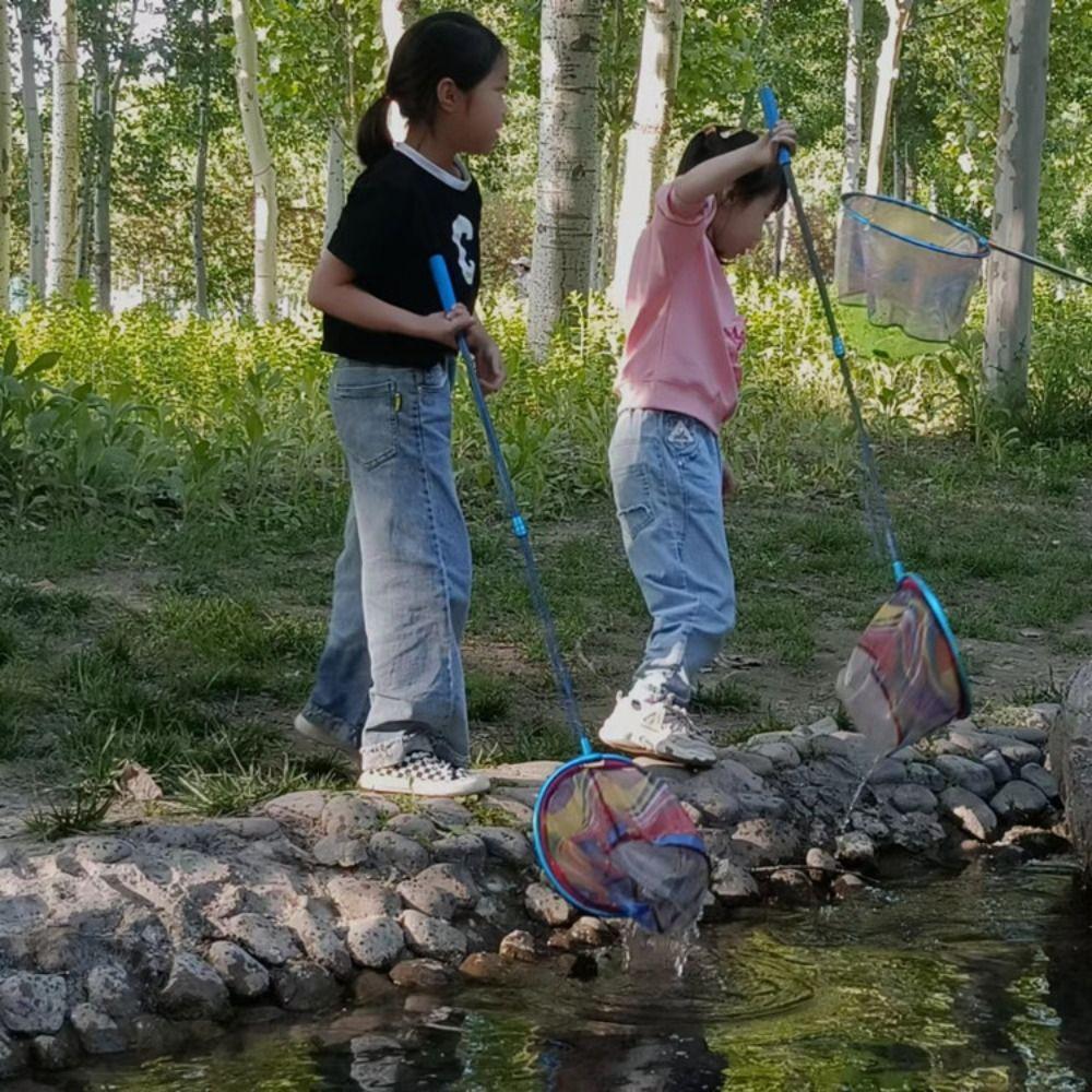 Corrosion-resistant Pocket Fish Dip Net Portable Telescopic Pole Net Head Dip Net Poles Ladybird