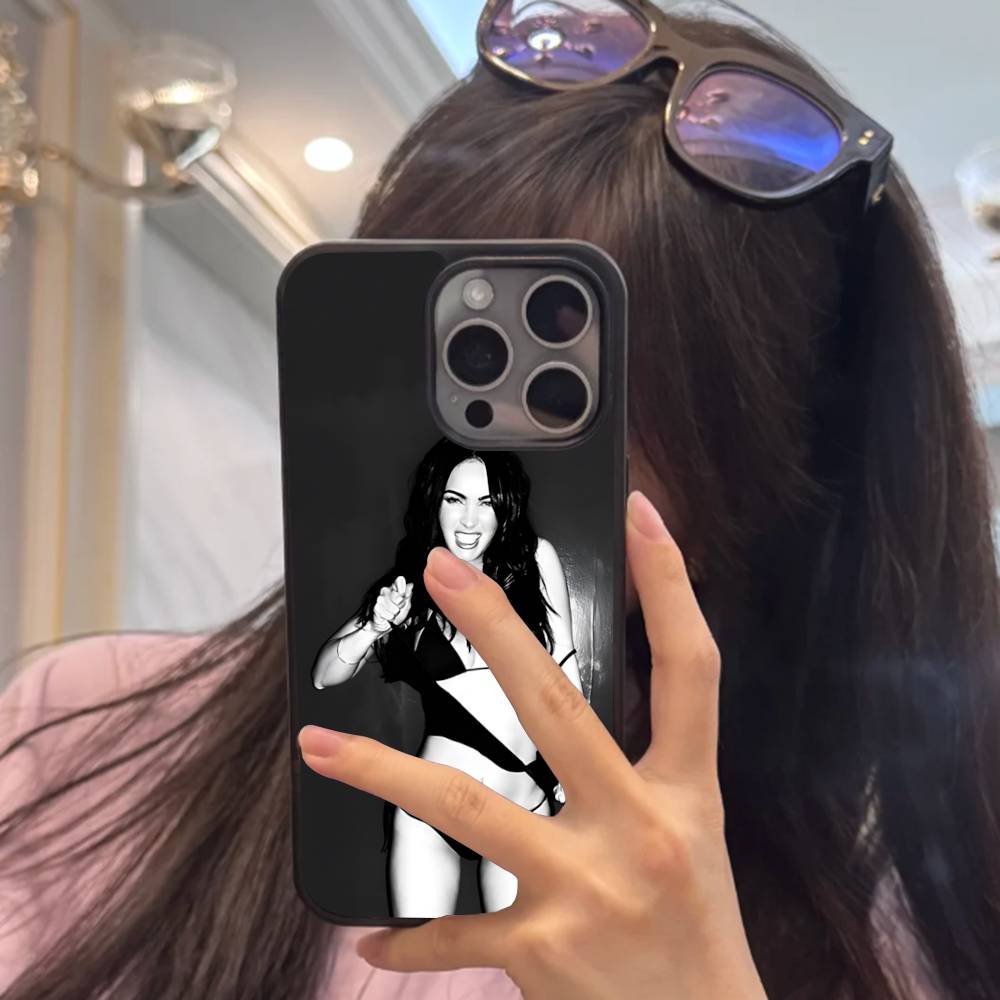 Чехол для телефона с изображением актрисы М-Меган Фокс для IPhone 17 16 15 14 13 Plus 12 11 Pro Max, задняя крышка из PC+TPU