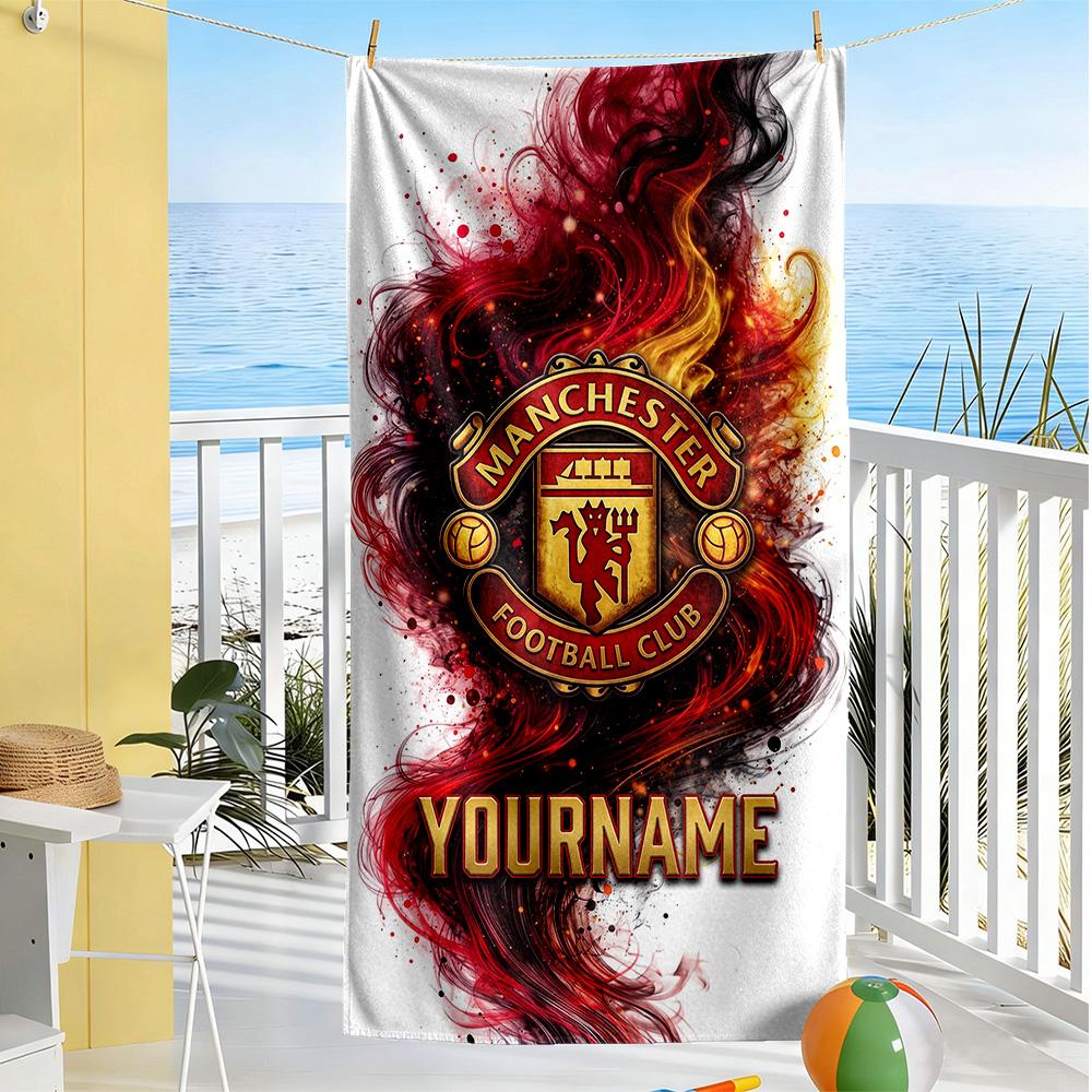 Team Club Customize Your Name Beach Towel Super Soft Microfiber Quickdry Fabric Suitable for Swimming Gym Camping Yoga Vacation