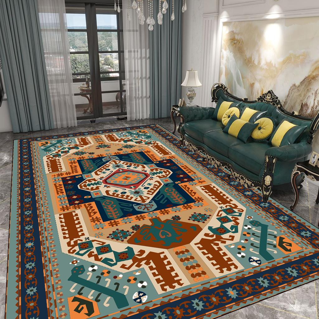 Персидский винтажный ковер Большая площадь Гостиная Декоративные ковры Классический Легкая роскошь Декор спальни Ковер Нескользящий Моющийся Напольный коврик