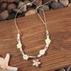 Bohemian vacation style egg flower necklace earrings set ins niche flower soft pottery color collarbone chain tide