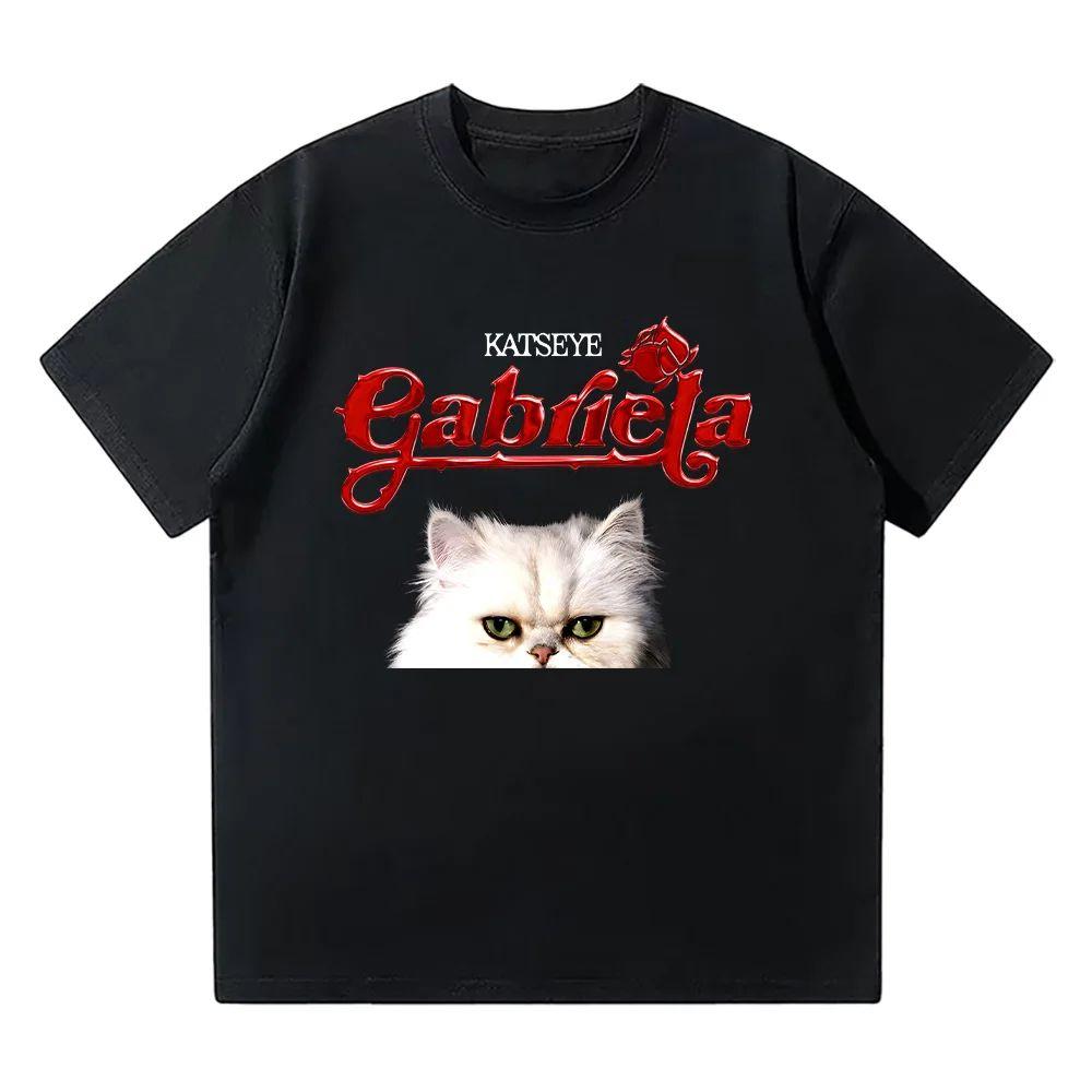 Y2k Kpop Streetwear Katseye Gabriela New T Shirt Cotton Hip Hop Short Sleeve High Quality Comfortable Tees Casual Tshirt Unisex