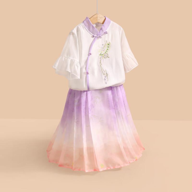Девочковый набор Hanfu с вышивкой бабочками