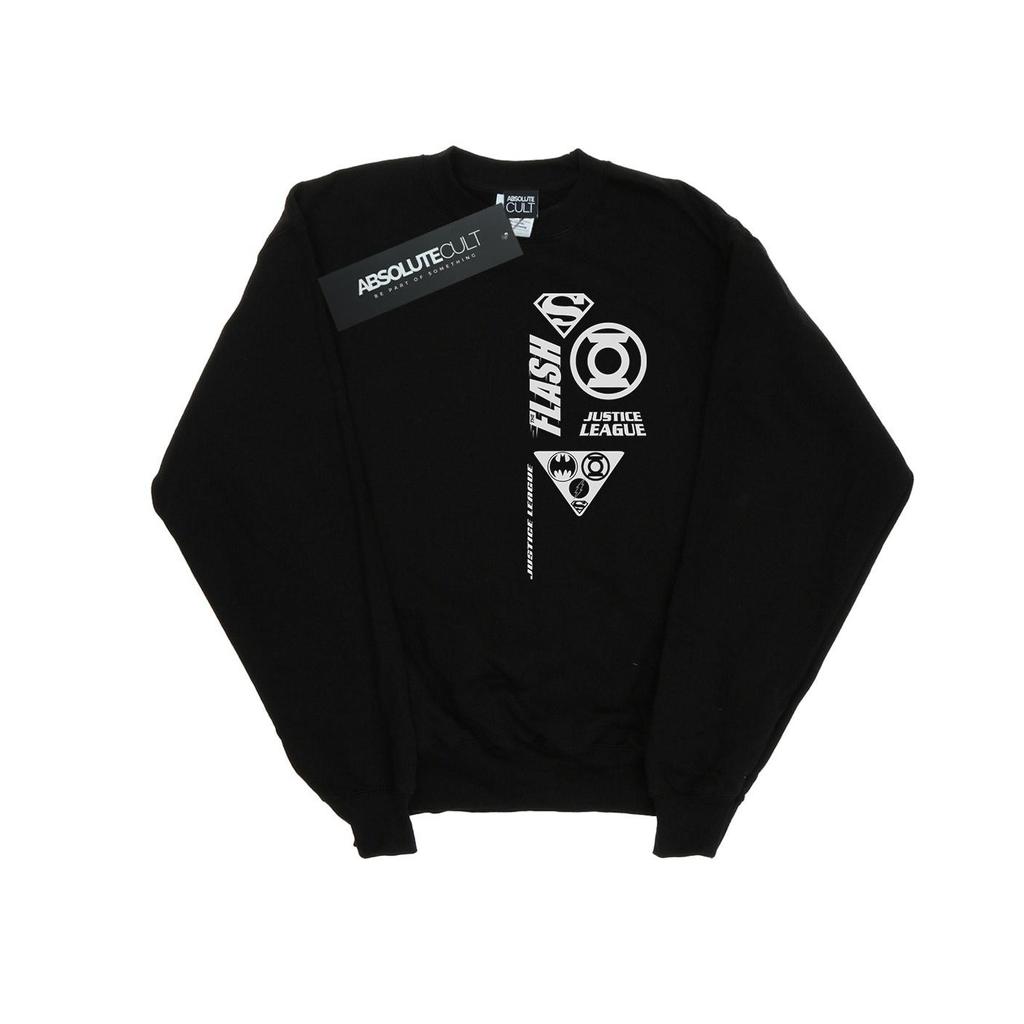 DC Comics Mens Justice League Chest Icons Sweatshirt