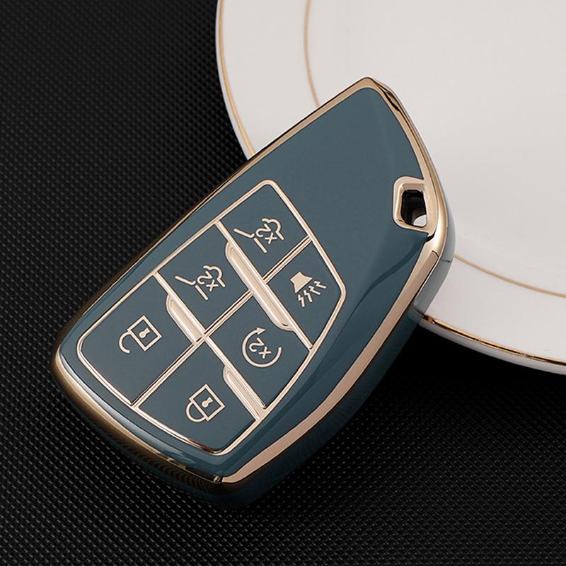 Чехол для ключей из ТПУ с 6 кнопками, держатель для GMC Yukon для Chevrolet Suburban Tahoe для Buick ENVISION S Plus Avenir Fob