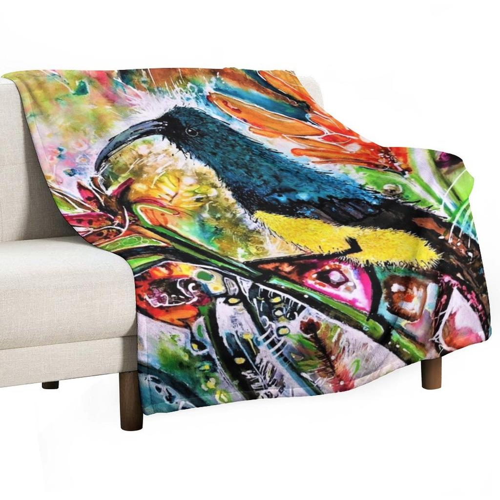 Akahi Sunbird Throw Blanket halloween Plush Luxury Brand Personalized Gift Blankets