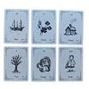 9*6cm Luna Lenormand Deck - 36 Minimalist Black and White Oracle Cards Hand-Drawn Sketch Style