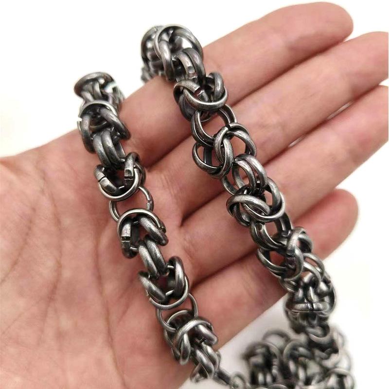 Легкое роскошное мужское колье, универсальная цепочка из титановой стали