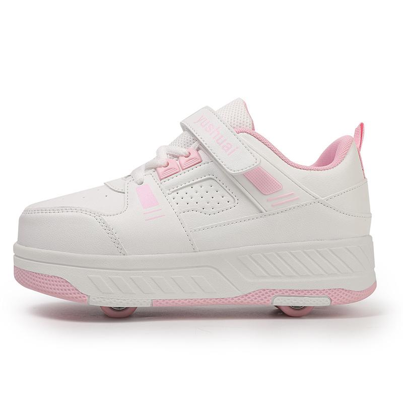 Детская спортивная обувь на четырех колесах Съемные плоские туфли Детская обувь для катания на роликах Обувь для детей