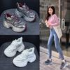 Платформенные кроссовки «папины кроссовки» женские 2025 весна новинка интернет-знаменитость такие же повседневные универсальные специальная ткань 9 см увеличивающие рост женские туфли