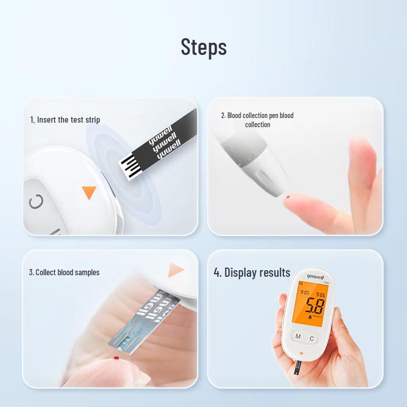 YUWELL 590 Высокоточный набор для измерения уровня глюкозы в крови