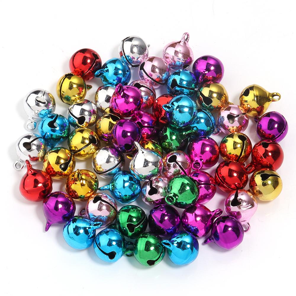 10-50Pcs 6-20mm Iron Christmas Bell Colorful Jingle Pendant For DIY Craft Material Ornament Making Supplies Xmas Decoration 2024