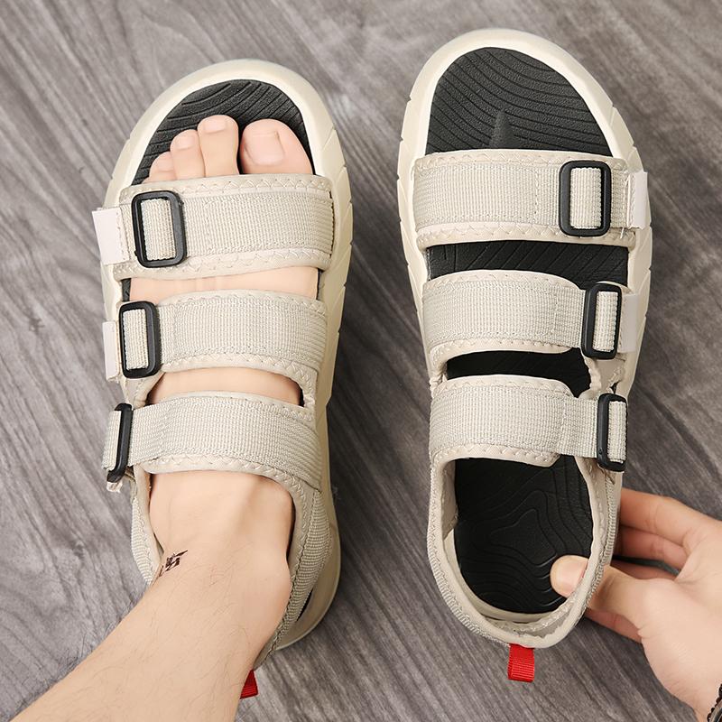 Модные новые мужские римские сандалии летние повседневные дышащие пляжные туфли спортивные сандалии уличные легкие нескользящие деловые туфли сандалии