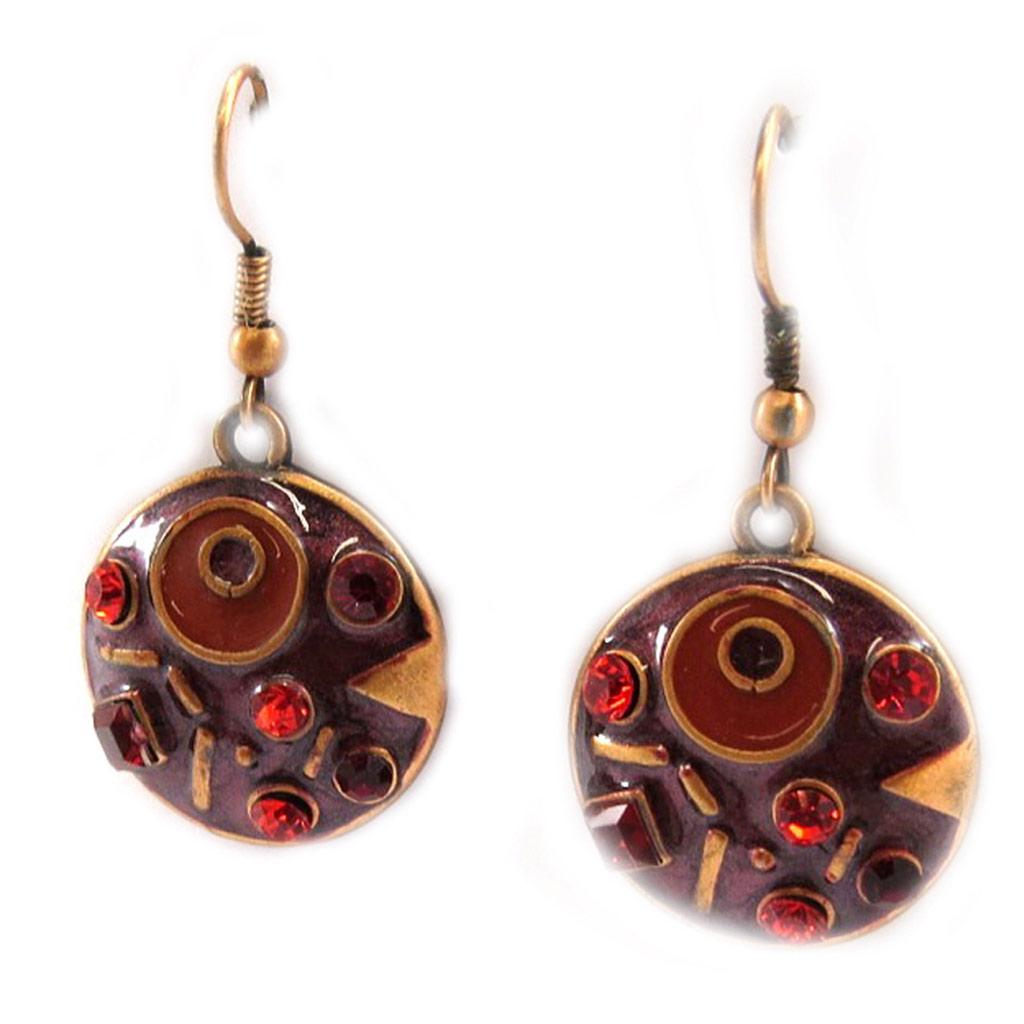 Les Trésors De Lily [E5112] - Red 'Rita' Earrings