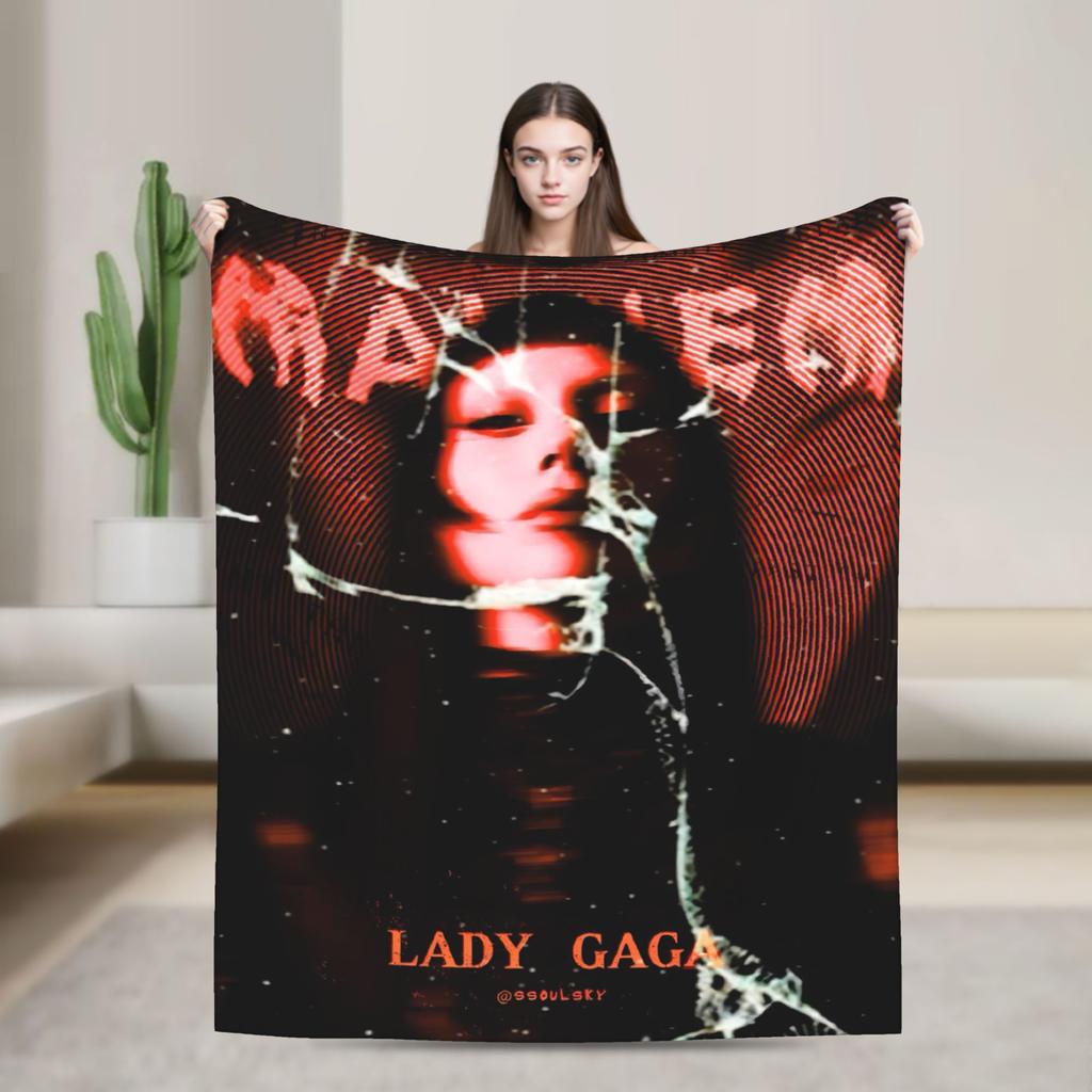 Lady Gaga Mayhem 2025 Album Blanket Super Soft Plush Bedding Throws For Couch Chair Travel Flannel Bedspread Bed Cover
