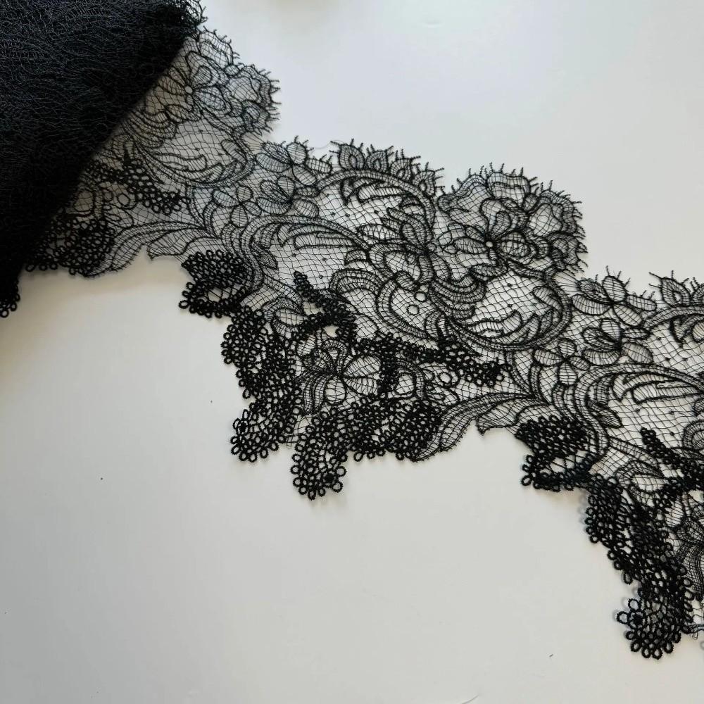 Кружево с вышивкой «Бородатый край» 1 ярд Рыбья шелковая кружевная ручная работа Ажурное кружево Свадебное платье