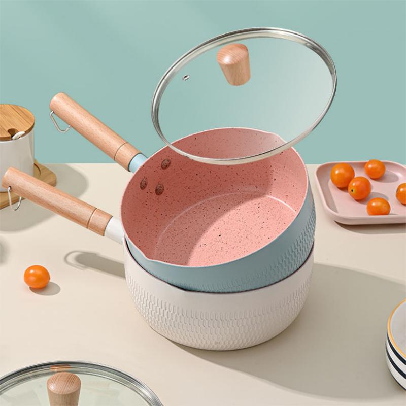 Japanese-style Snow Pan, Small Milk Pot Non-stick Pot Noodles Instant Noodle Pot Small Boiling Pot Small Soup Pot Household Gas Stove