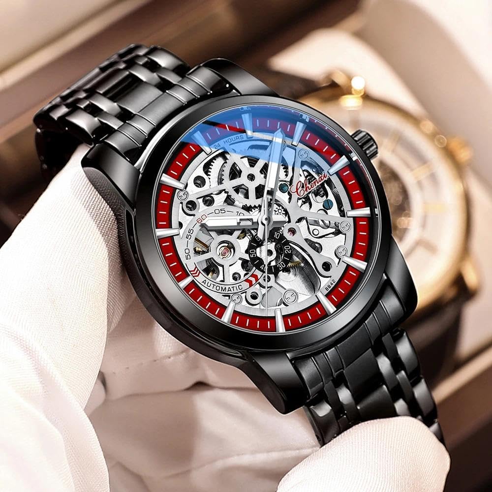 Men's Automatic Mechanical Watch Stainless Steel Luminous Waterproof Watch