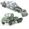 1/72 Ukraine KRAZ-260B Semi-Trailer Tractor Military Vehicle Toy Building Blocks Car Assembly Model Kit Gift DIY Army