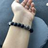 10mm Natural Volcanic Stone Beads Bracelets Black Lava Men Bracelet Aromatherapy Essential Oil Diffuser Bangle for Women Yoga Jewelry