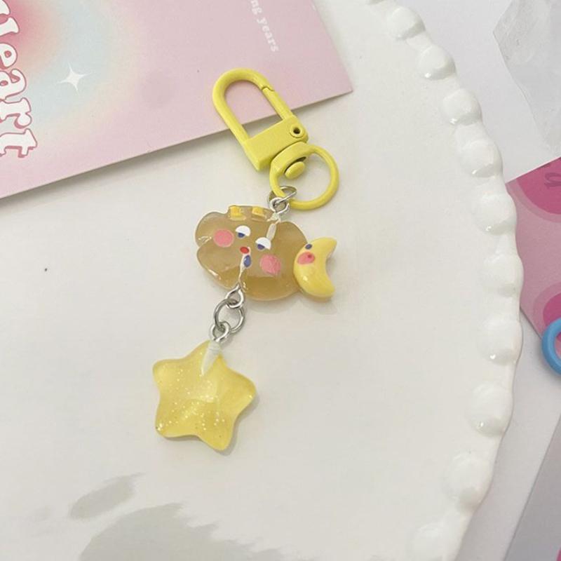 Милые брелки в виде облаков для девочек, подвески для школьных сумок, брелки для ключей, брелки Ins, подарок на день рождения, брелки в виде звезд, мультяшные кулоны для сумок, ювелирные изделия