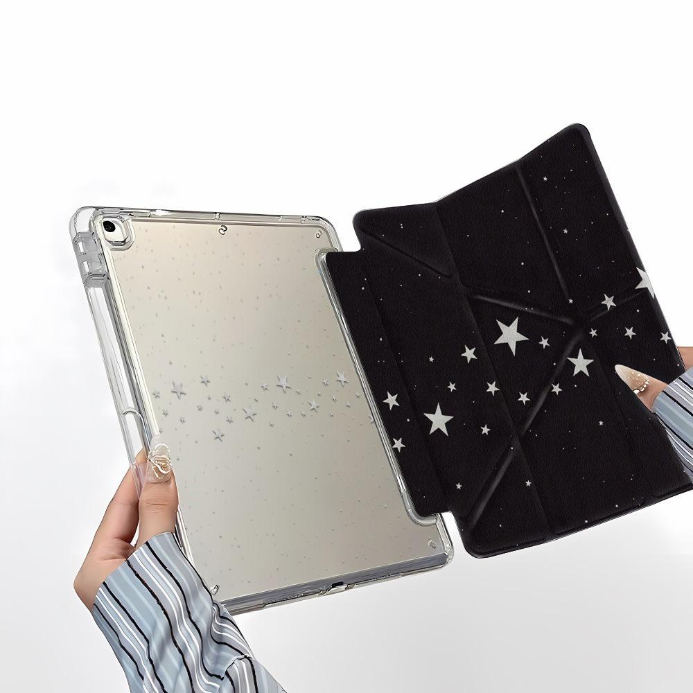 Звезды на черном фоне подходят для наклейки с Y-образным сгибом для iPad Pro 11 дюймов, защитного чехла для планшета, простого нишевого аксессуара для iPad Pro 13 дюймов