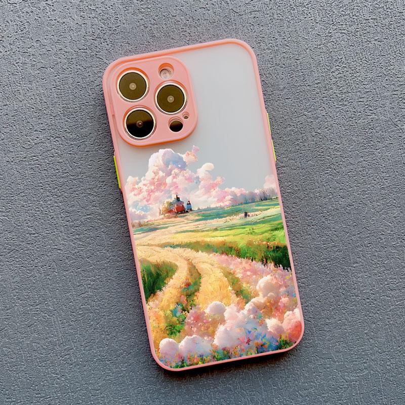 Чехол для телефона «Цветочное поле» для iphone 11 12 13 15 Pro Max Mini 7 8 Plus SE X XR XS 14 Plus Pro Max Ударопрочный задний чехол
