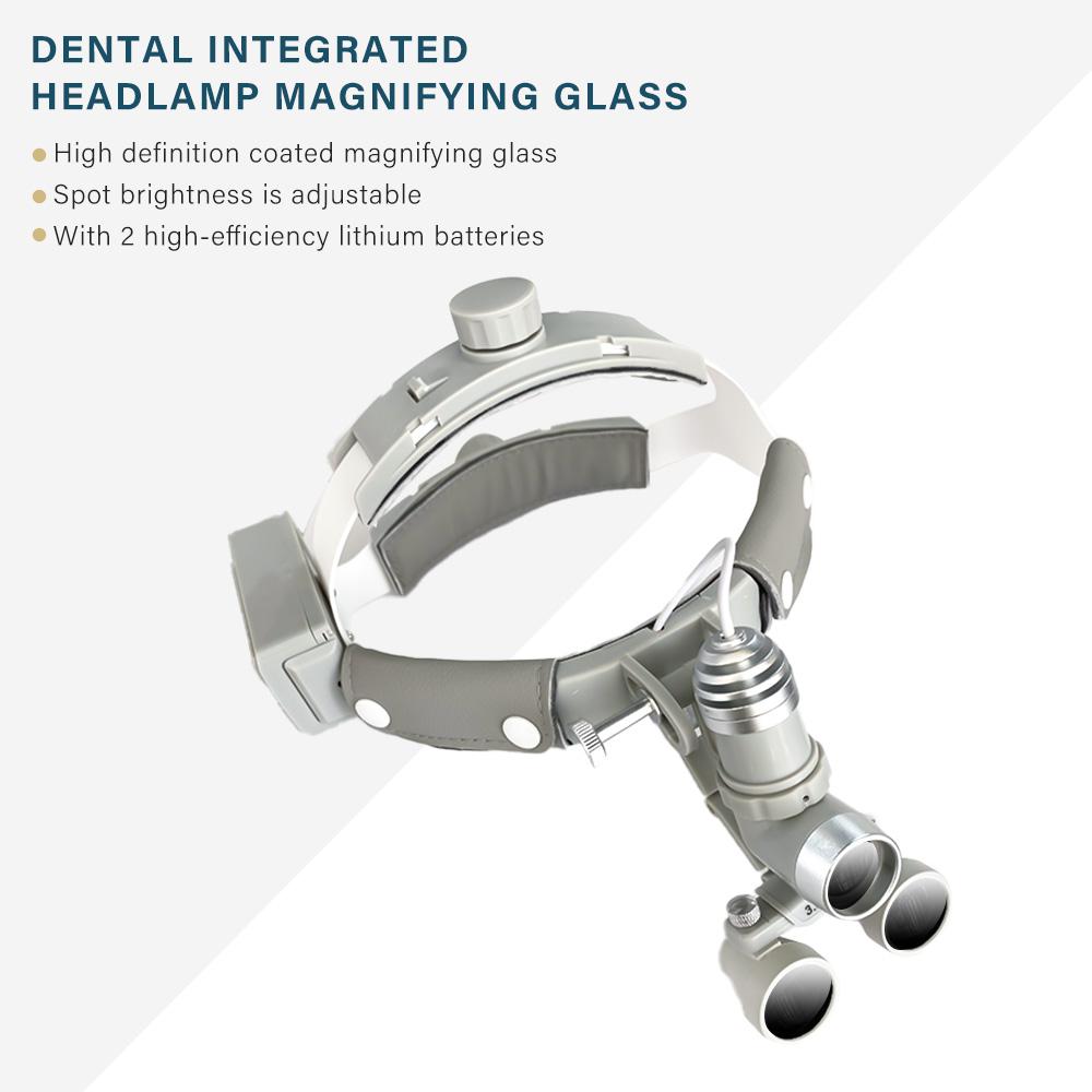 Niceden / X2.5/X3.5 Увеличительное стекло Хирургические стоматологические лупы Мощность налобного фонаря 7 Вт Яркость светодиодов Стоматологическая налобная лампа Медицинская смотровая лампа