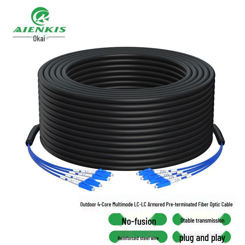 AIENKIS AK-TW Outdoor Armored Multimode Fiber Optic Patch Cable