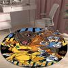 Cartoon Digimon round rug, suitable for decorating living rooms, bedrooms, sofas, and playrooms; non-slip rug for children.999