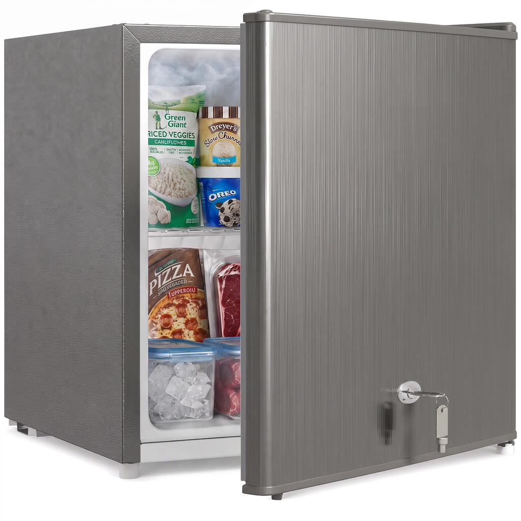Mini Freezer 35 L Electric Freezer Box Freestanding 161 W Mini Chest Freezer 47 X 44.2 X 48.8 Cm Gray