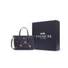 Coach City 15 Zipper Closure Logo Canvas Tote Bag Shopping Shoulder Crossbody Handbag Mini Women Tote Denim-Blue Mixed-Colors CY737-IMDEI