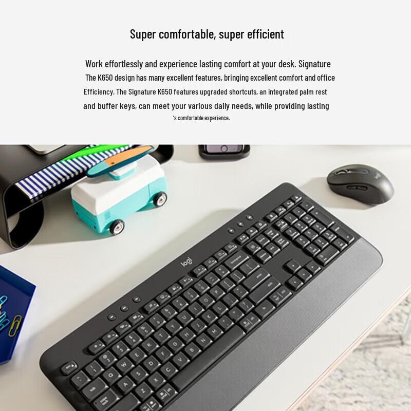 Беспроводная Bluetooth-клавиатура Logitech K650 для офиса с двумя режимами