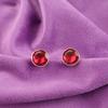 Natural Pink Rubellite Sterling Silver Unique Boho Stud Post Earrings Jewelry EE-150-4