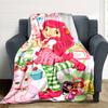 1pc Princess Strawberry11 Blanket, Gift, for Men and Women, Soft Blanket, Good for Sofa Bed Couch Travel, Lightweight Flannel Blanket